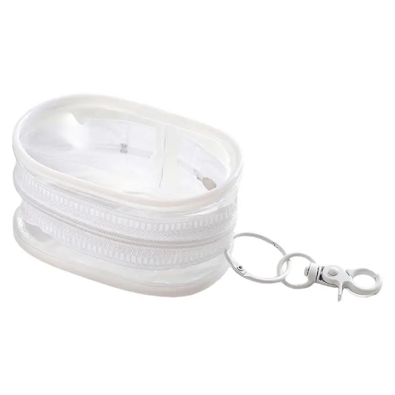 Monedero transparente de PVC para Navidad y día de los niños, billetera transparente, llavero, bolso para auriculares, monedero pequeño, grueso