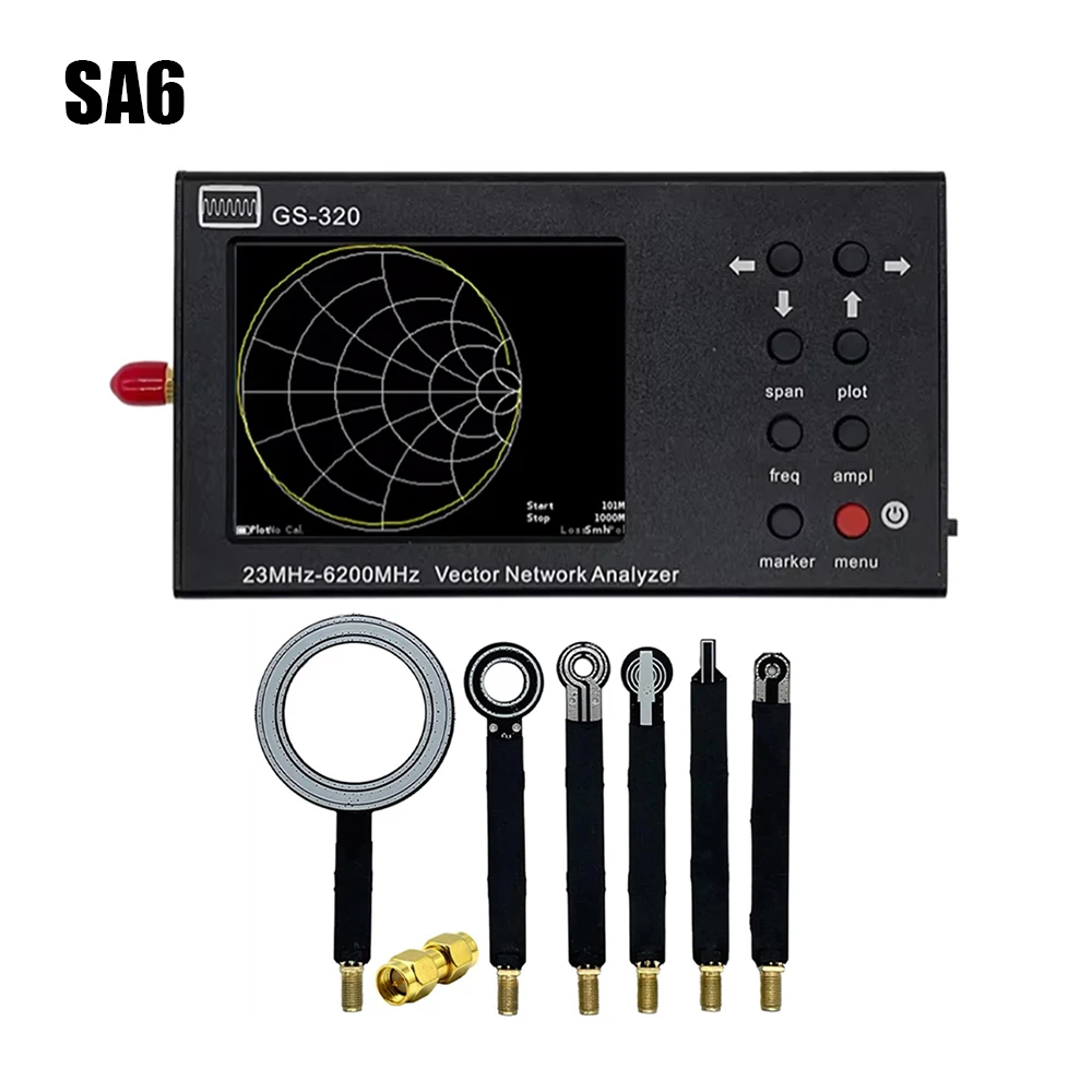 SA6 GS320 Vector Network Analyzer 6GHz RF Antenna Measuring Voltage Standing Wave Ratio HT08 Near Field Probe EMC EMI Tests