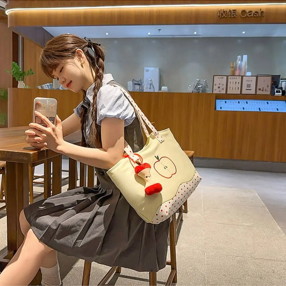 Borsa per messaggi portatile Borsa a tracolla per frutta Tinta unita Borsa divertente casual Borsa con cerniera Borsa tote in nylon stile coreano Uomo