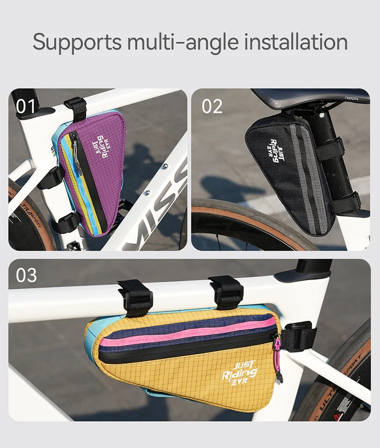 EVR Fahrradtasche 1L Vorderrahmentasche Outdoor-Dreieckstasche Dopamine Mountain Road Bike Hängetasche Fahrradausrüstung – Detail 8