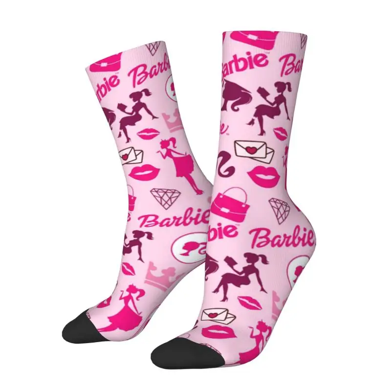 

Barbie Dress Socks for Men Women Warm Fashion Novelty Crew Socks