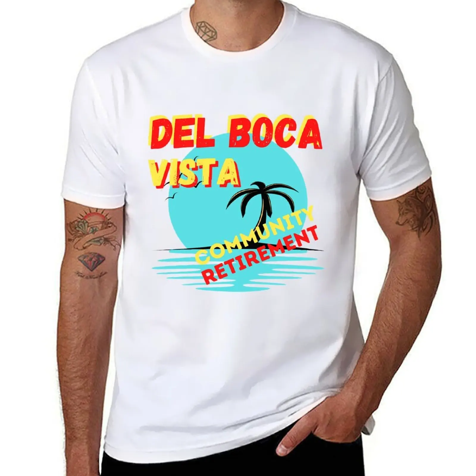 

Del Boca Vista Faded T-Shirt t shirts for man graphic tees cotton t shirt pack t shirts for man pack white T-Shirt
