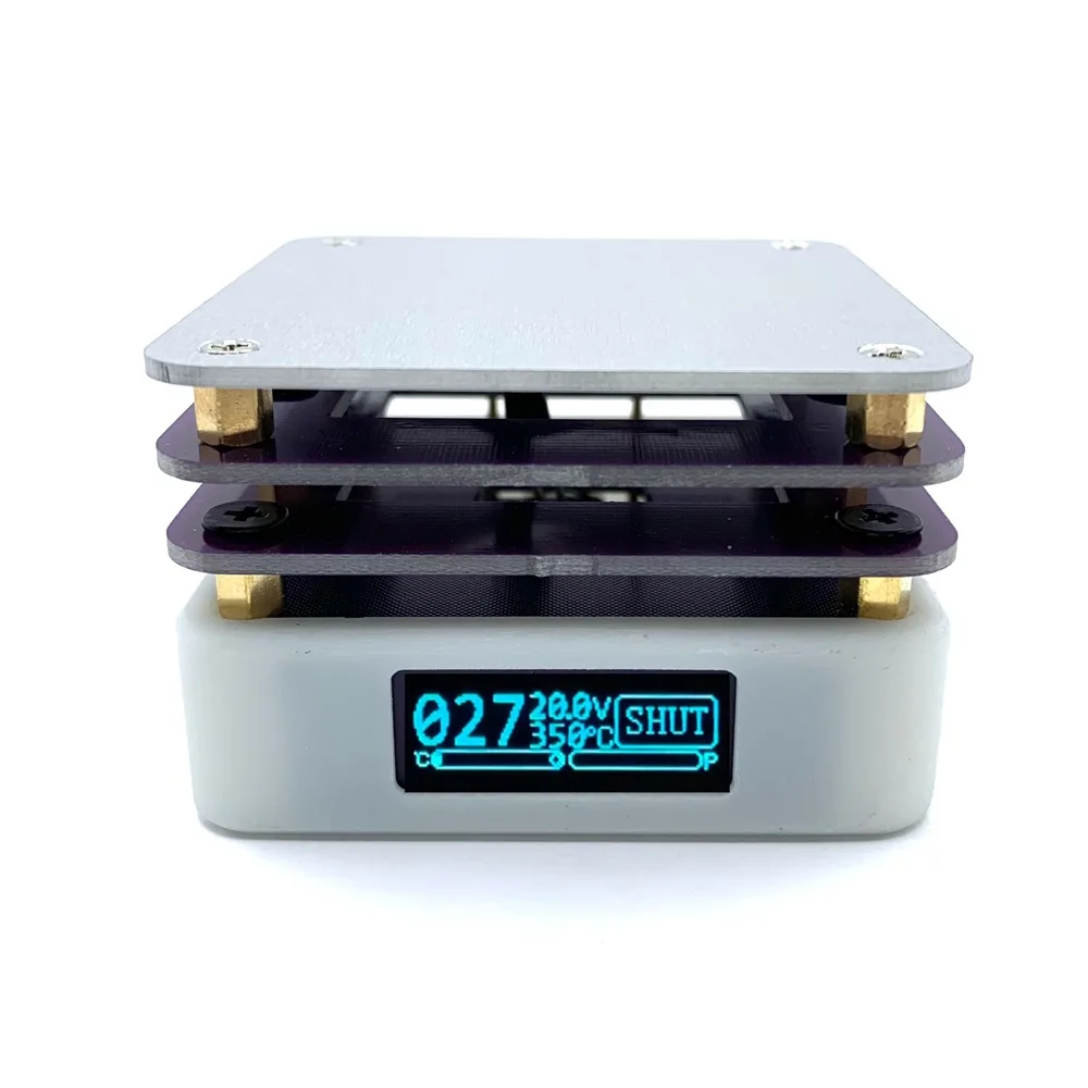 Aluminum Alloy Soldering Station Hot Plate 20V 65W White Heating Soldering Plate 0℃ to 350℃ Temperature Range Precision Heating