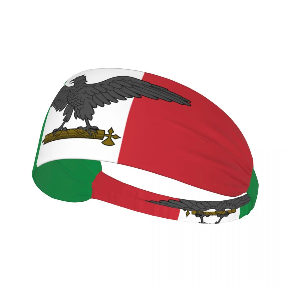 War Flag Of The Italian Social Republic Elastic Hair Band Yoga Headband Makeup Hair Hoop Headwrap