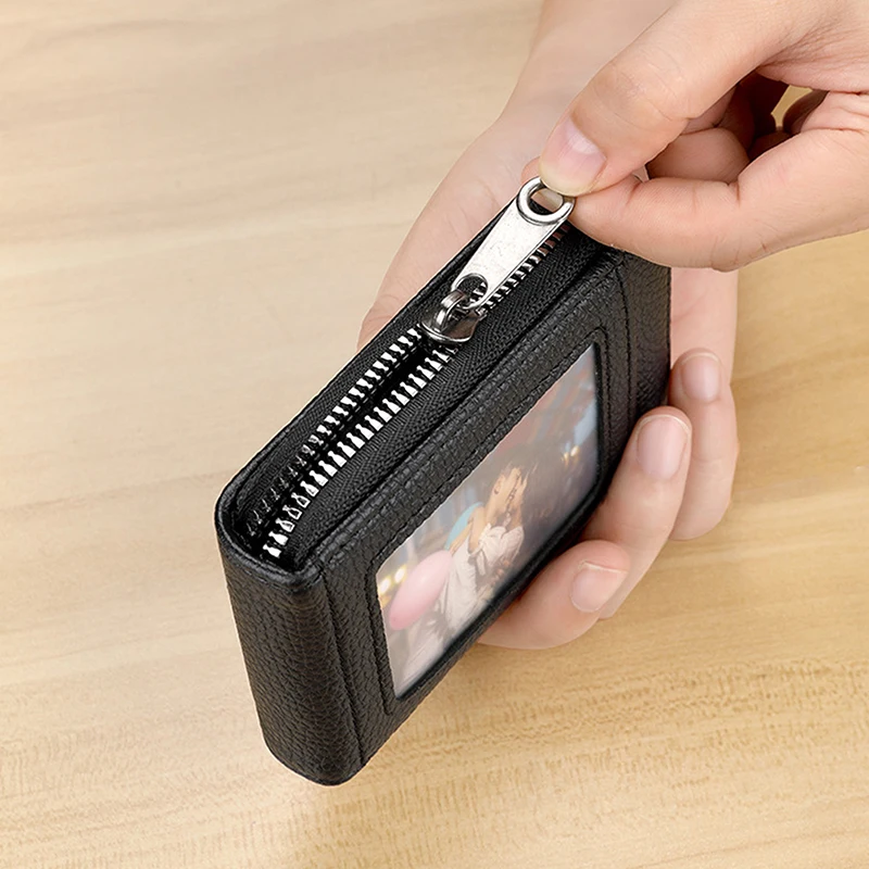 Organ Card Bag Portable Short Bank Card Cover Business Card Clip Zipper Wallet Credit Multi-card Card Holder