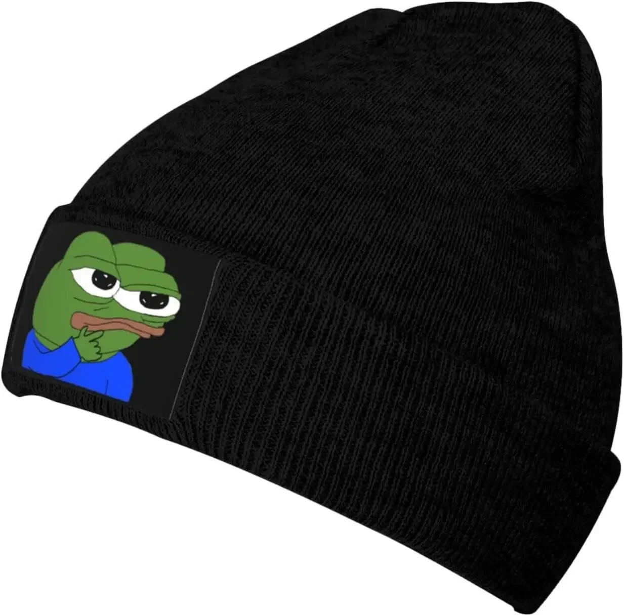 Pepe The Frog Thinking Unisex Adult Knit Knit Hat Cap for Men Women Warm Snug Hat Cap