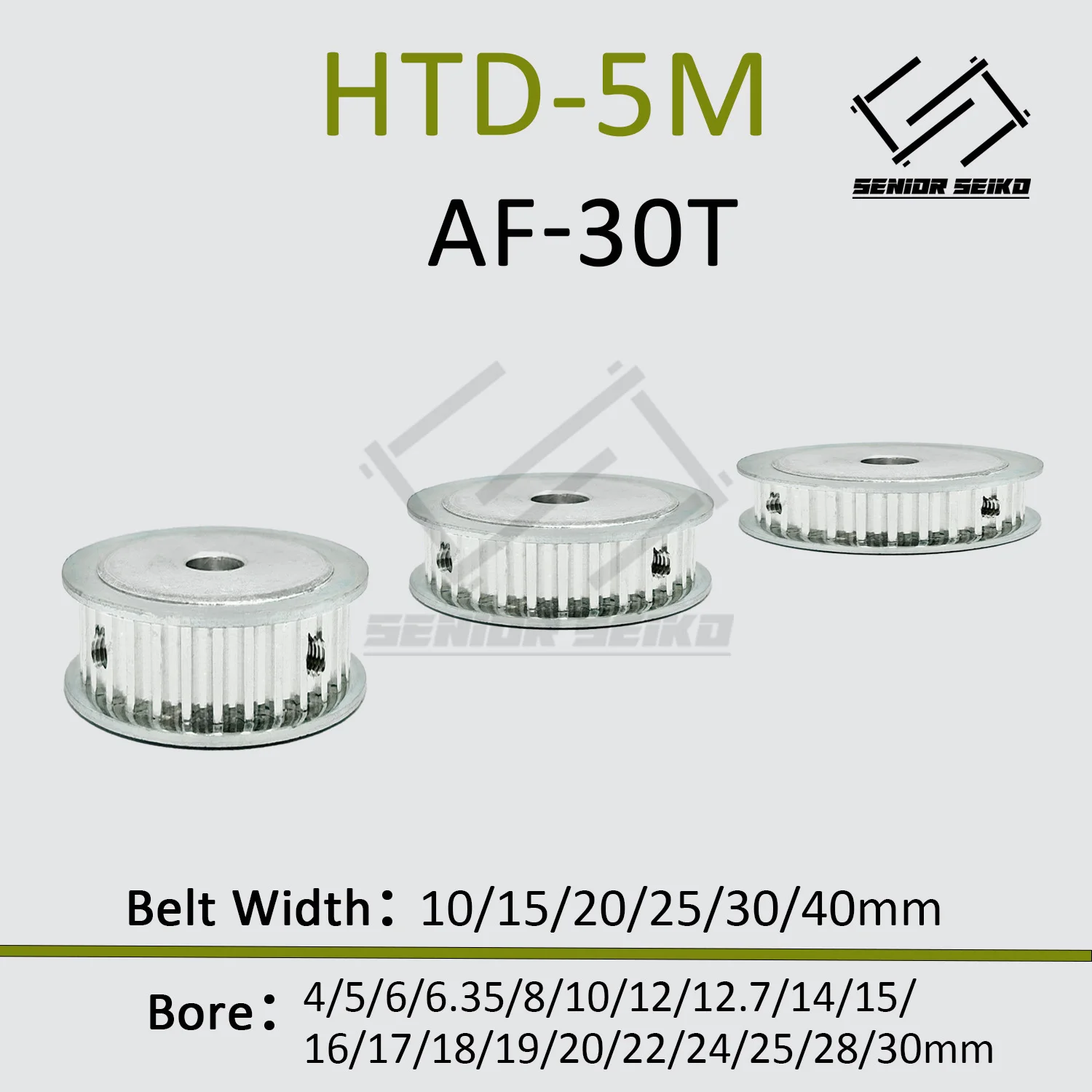 HTD5M Timing Pulley 5M 30teeth Belt Width 10/15/20/25/30/40mm Bore 4-30mm Synchronous Wheel  Pitch 5mm Belt Pulley