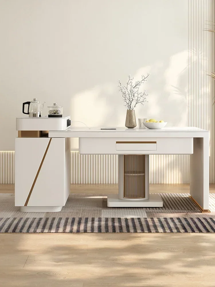 Advanced Mahjong Table, Fully Automatic Island Platform, Rock Plate, Expandable Dining Table, Dual Use Modern Simple Tea Making