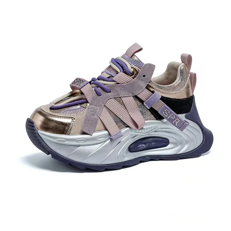 

Новейшие женские кроссовки 2026 года с сетчатым верхом и мягкой подошвой, корейская версия, увеличивающие рост, легкие, на толстой подошве, повседневные