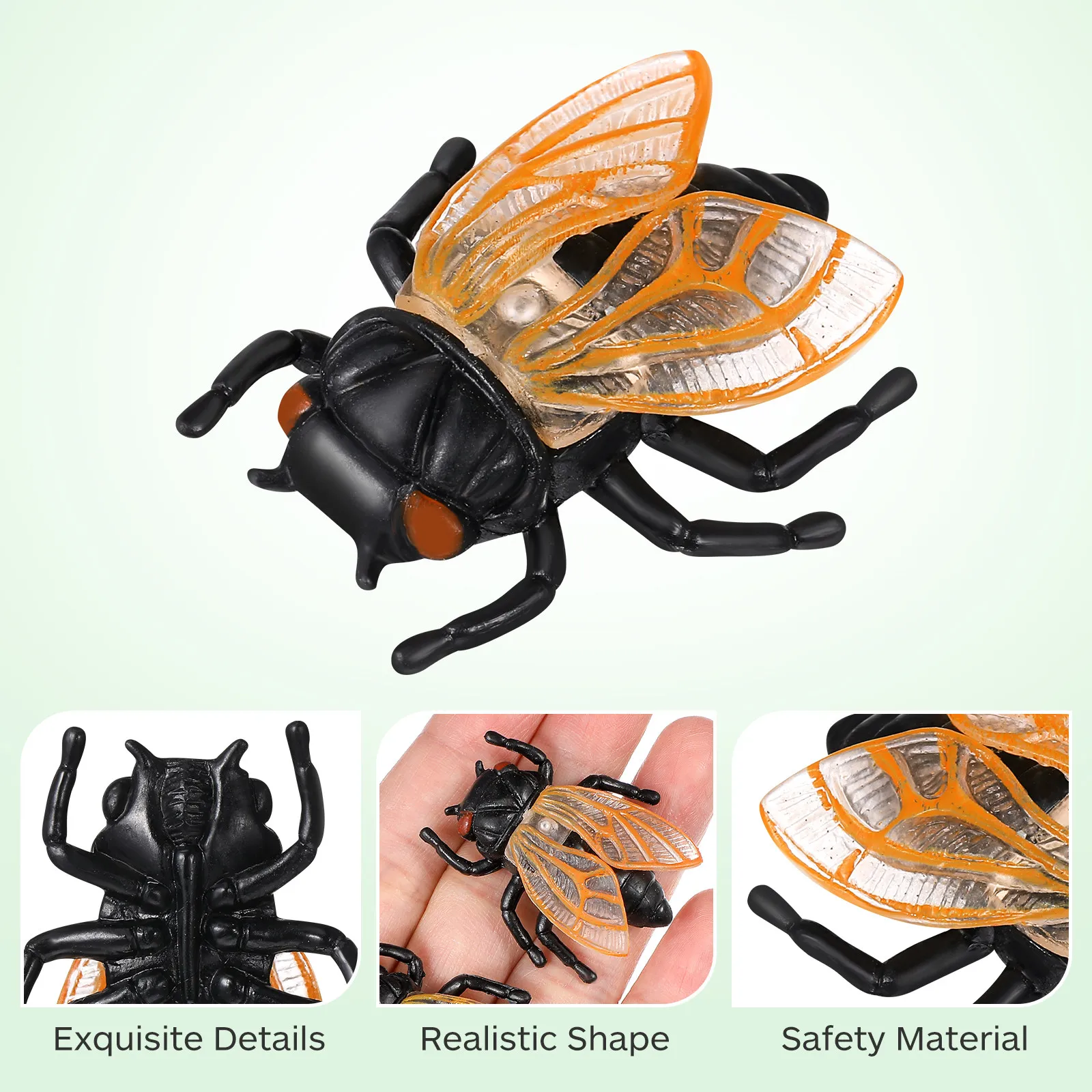 

20Pcs Cicada Sturdy Decorative Ornament Premium Landscape Garden Flower Pot Bonsai Home Decoration Cicada Figurine Toy