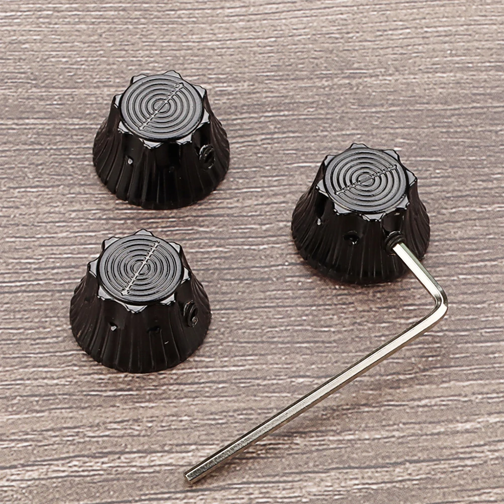 

4pcs Metal Guitar Knobs Sunflower Design, Durable Volume Tone Control For Electric Bass Guitar Accessories, Golden Color, Easy
