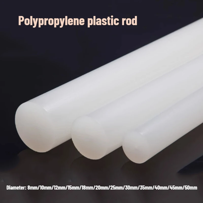 500mm Translucent White polypropylene rod PP stick Plastic bar Diameter 8mm-50mm Food grade safety and environmental protection