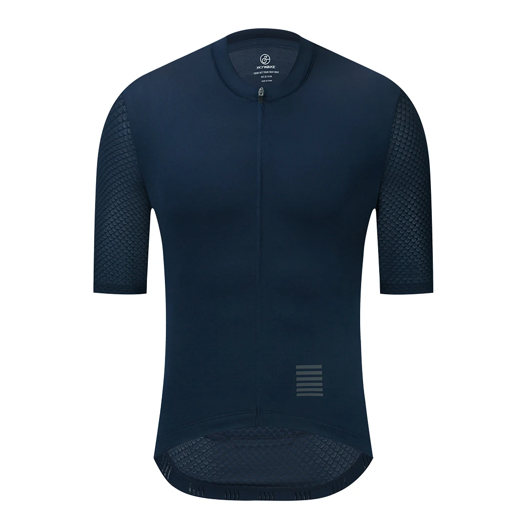 YKYWBIKE Sommer Herren Pro Radtrikot Atmungsaktive MTB Shorts Ärmel Fahrradbekleidung Taschen Mountainbike Rennrad