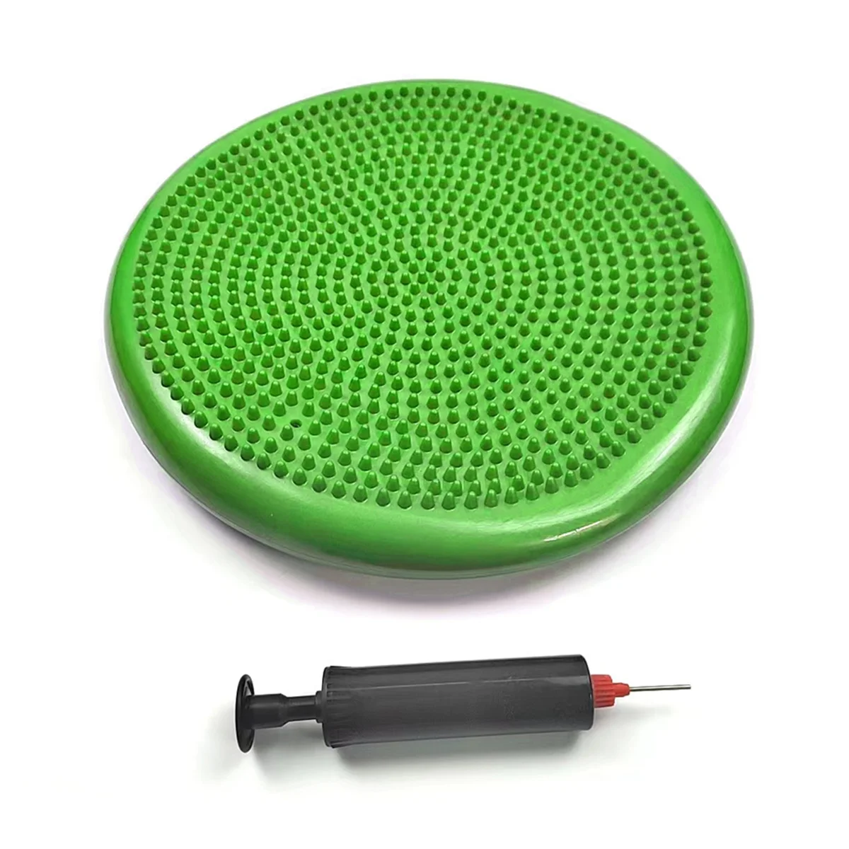 Green PVC Yoga Balance Mat, Inflatable Massage Cushion, Sports Fitness Balance Trainer