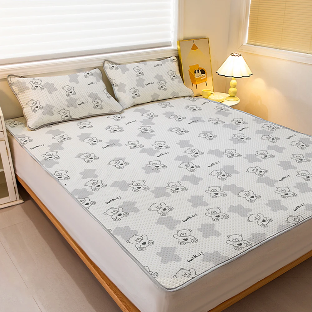 YanYangTian Summer Cartoon Pattern Bed cover Thin Mattress Bedding Cover Pet Mat Ground Mat Dust mat