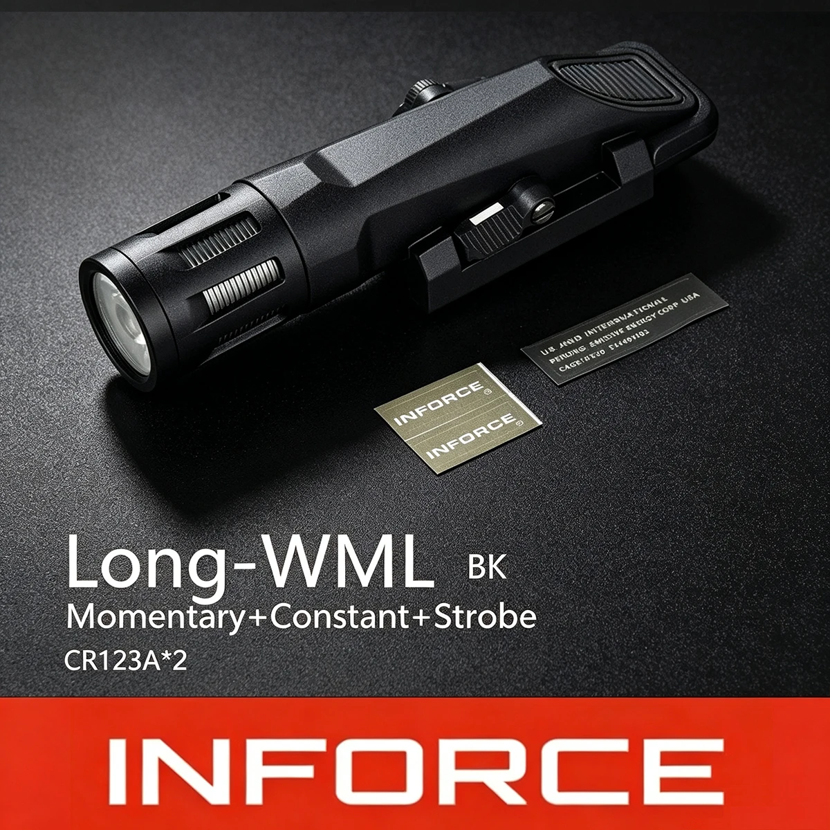 Taktische INFORCE WML Scout Light Gewehr-Taschenlampe mit Picatinny-Schiene für AKTorch AR15 HK416 Airsoft-Jagd, Konstantlicht, Stroboskop, Momentanbetrieb – Detail 16