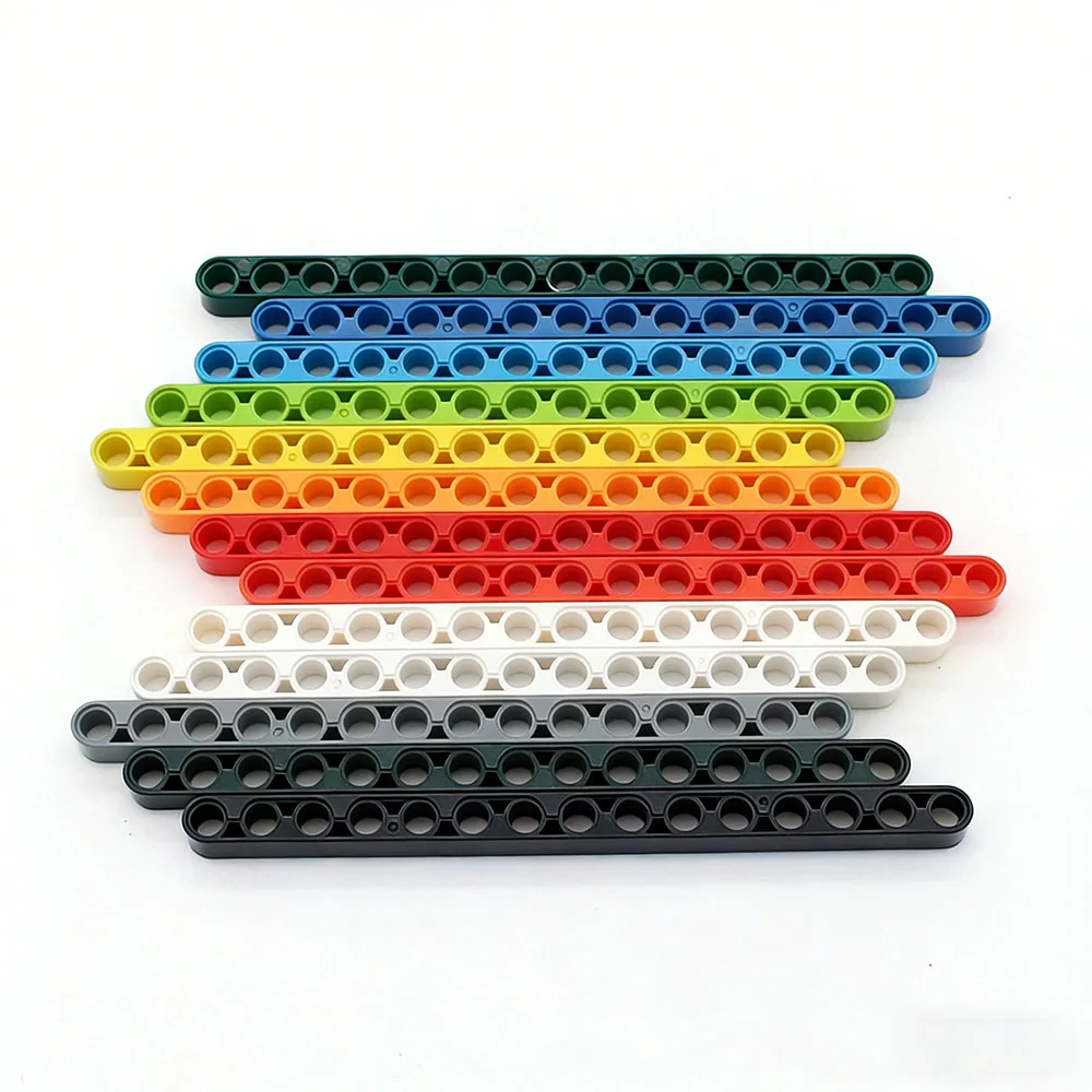20pcs/lot Technical Liftarm 1x15 Thick Non-Toxic Plastic Building Blocks Bricks Models 32278 MOC Mini Crane Parts Technical Beam
