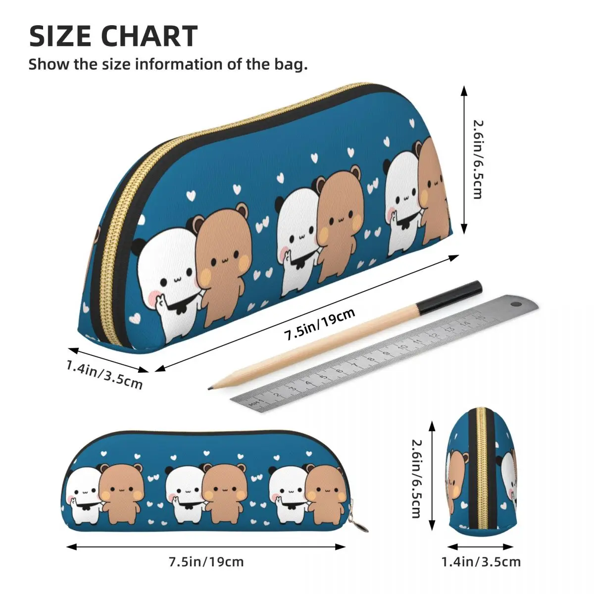 Pfirsich und Goma Bubu Dudu Ballon-Federmäppchen, Stifthalter, Aufbewahrung, Schreibwaren, große Kapazität, Stiftbox, Bleistiftbeutel für Studenten