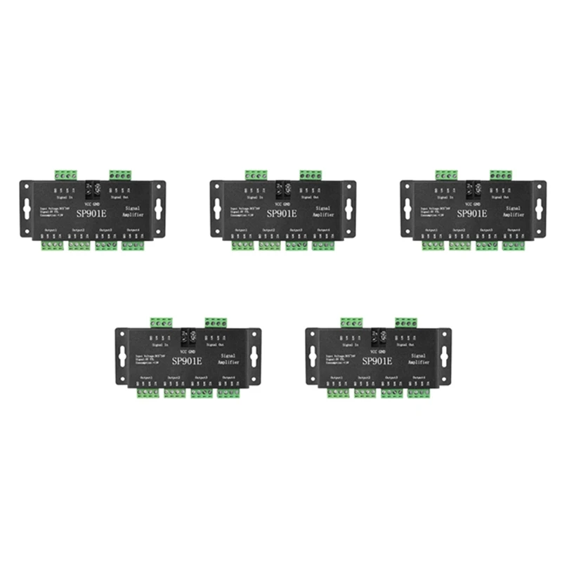 

5X SP901E LED Pixel SPI Signal Amplifier Repeater Addressable LED Strip And Dream Color Programmable LED Matrix Panel