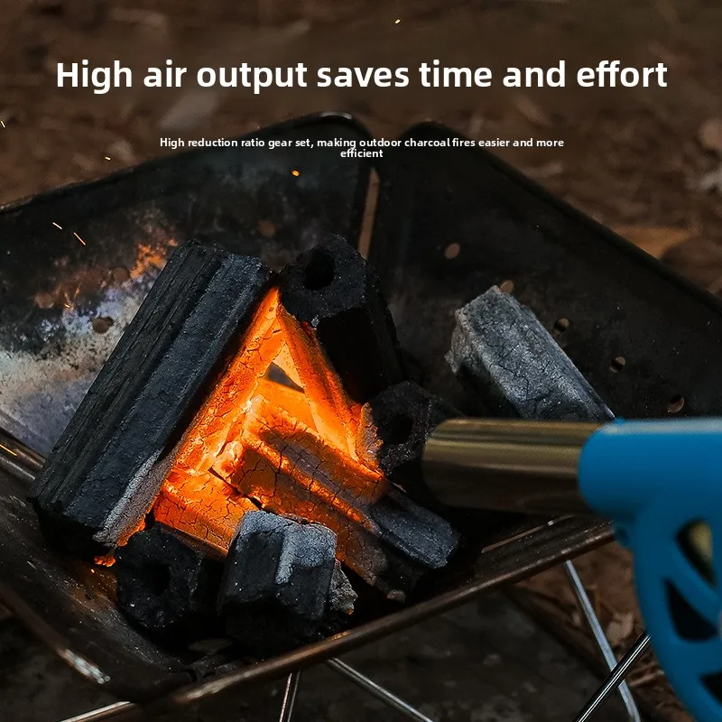 منفاخ يدوي خارجي كبير للتخييم والشواء أداة إطفاء يدوية صغيرة محمولة مجفف شعر للاحتراق #2