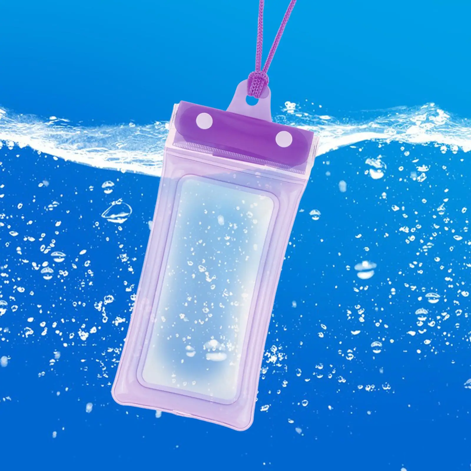 TPU Waterproof Phone Pouch Underwater Dry Bag Floating Lanyard Holder for Rowing Canoeing Surfing and Fishing