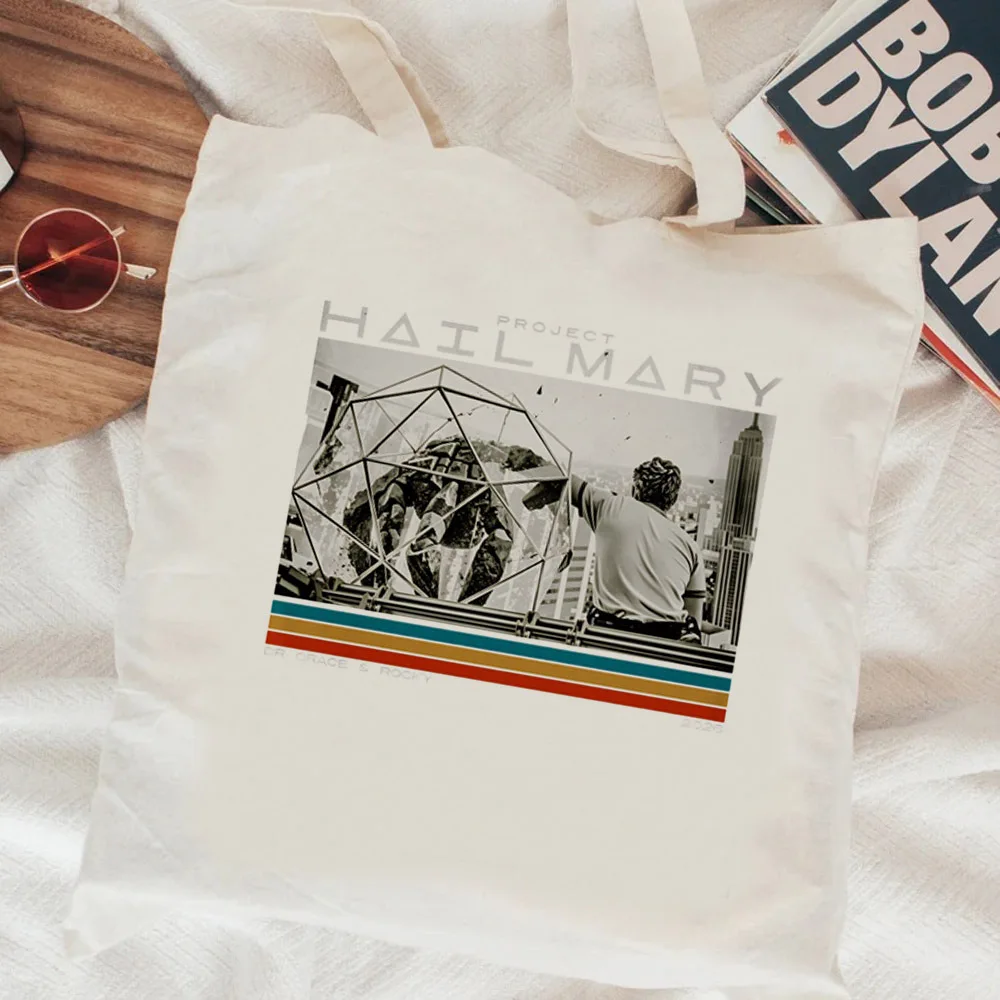 Project Hail Mary tote bag y2k einkaufstasche foldable grocery canvas  femme