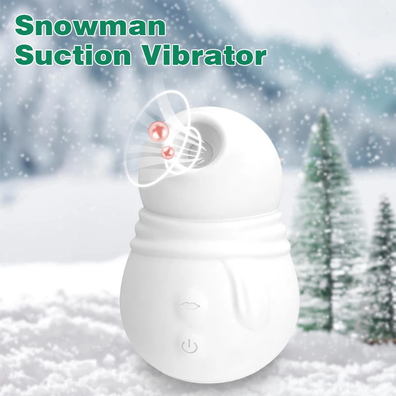 

10 Speeds Clit Sucker Vibrator Clitoris Sucking Oral Suction Nipple Stimulator Snowman Shape Sex Toys for Women Masturbator