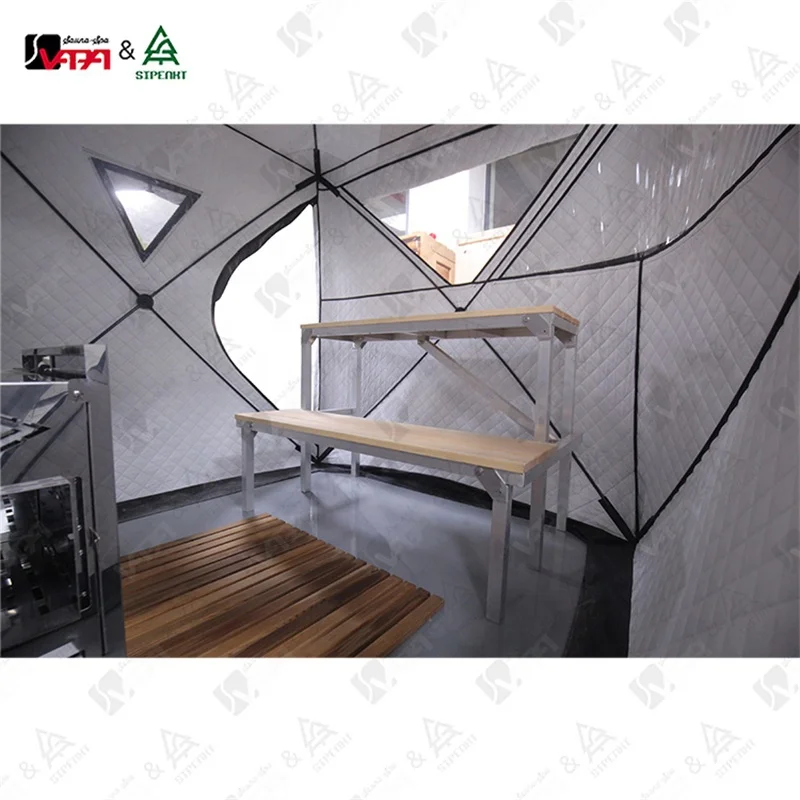 5‑Person Inflatable Cabin Sauna Tent Complete Kit With Stove & Bench Portable Outdoor Camping Sauna Room