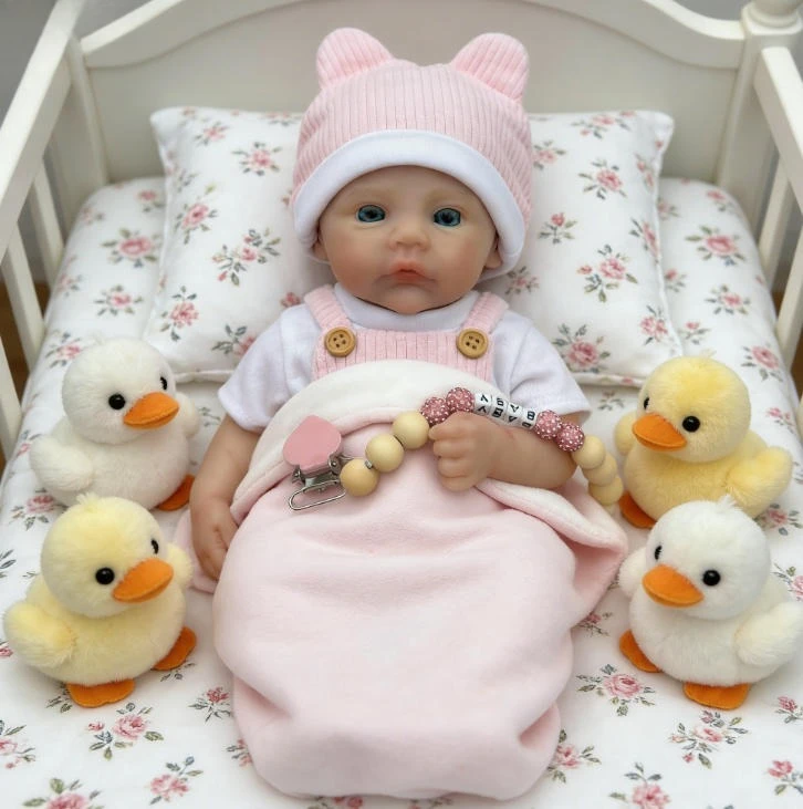 

NPK 12'' Reborn Meadow Super Soft Solid Platinum Silicone Flexible Elastic Lifelike Very Soft Touch Premie Size Bebe Dolls