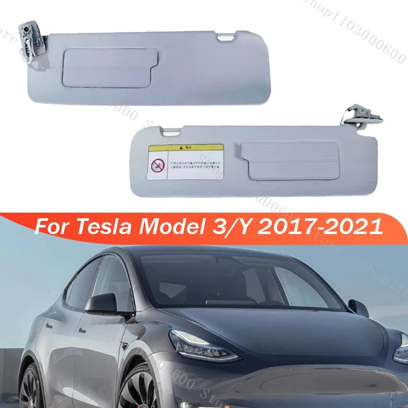 

For Tesla Model 3/Y 2017 2018 2019 2020 2021 Car Sun Visor Sun Shade with Mirror Sunshade Sunvisor Car Accessories