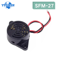 5PCS SFM-27 Buzzers 3-24V 12V Alarm Continuous Beep 95DB Beep Alarm High-decibel Buzzer for Arduino