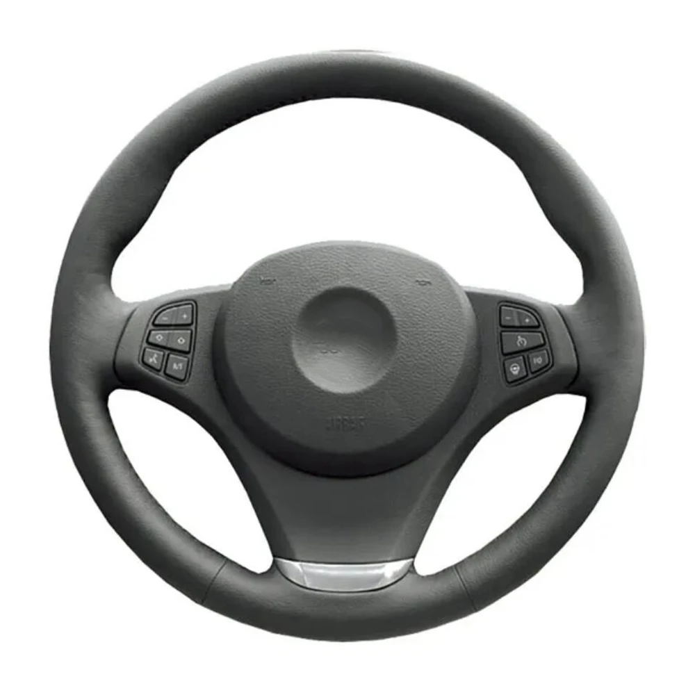 

DIY Hand-stitched Black Artificial Leather Car Steering Wheel Covers For BMW E83 X3 2003-2010 E53 X5 2004-2006 Steering Wrap