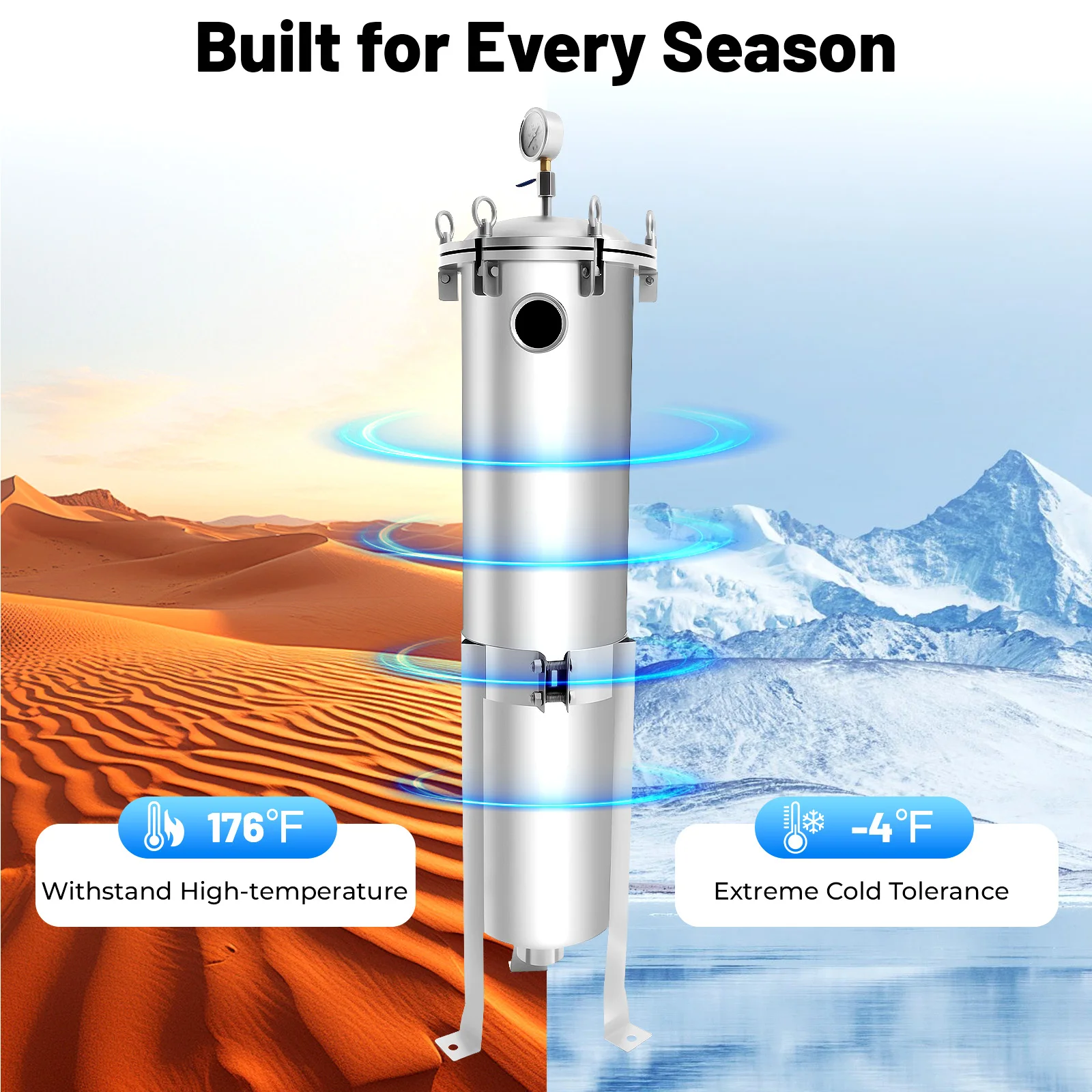 أداة فصل السوائل الصلبة لفلتر الفولاذ المقاوم للصدأ 304، معدات تنقية فلتر المياه للحبر والزيت والمشروبات NPT 2′′ #3