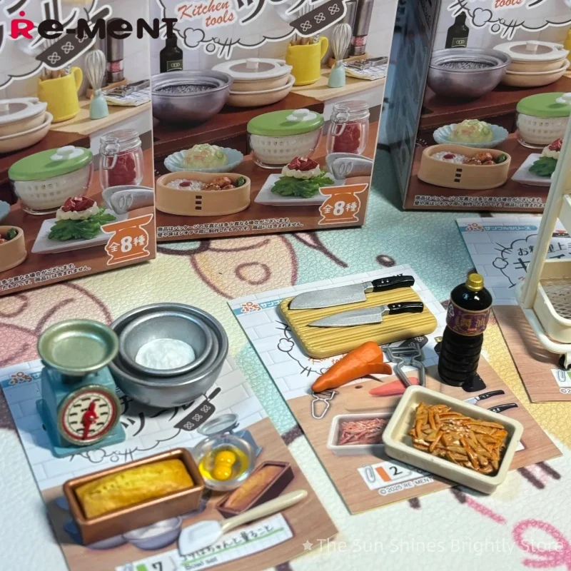 Re-Ment Miniature Kitchen Tool Set Spot Re Ment Cooking Expert Fine Tableware Play Model Ornament Trendy Scene For Collectors