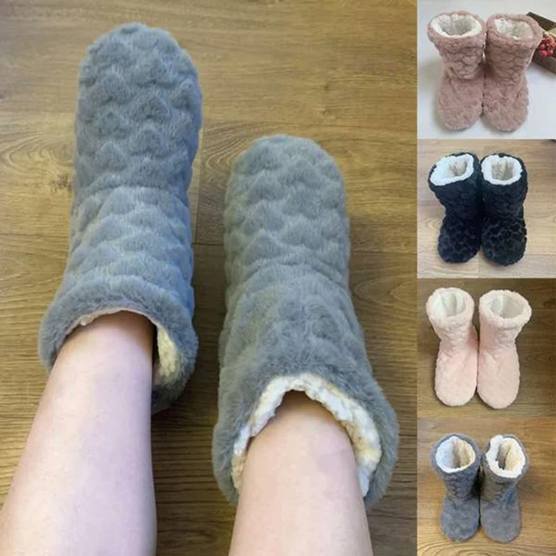 Voeten Unisex Warmer Winter Warm Kantoor Verwarming Slaapkamer Sokken Antislip Verdikte Fleece gevoerde Indoor Warmhoudkousen