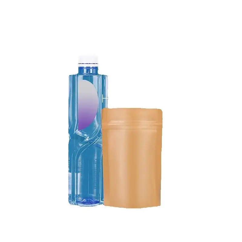 

50PCS 32Wire Kraft Paper Stand Up Packaging Bags, Heavy-Duty & Grease-Resistant Pouches for Coffee Beans, Spices & Snacks