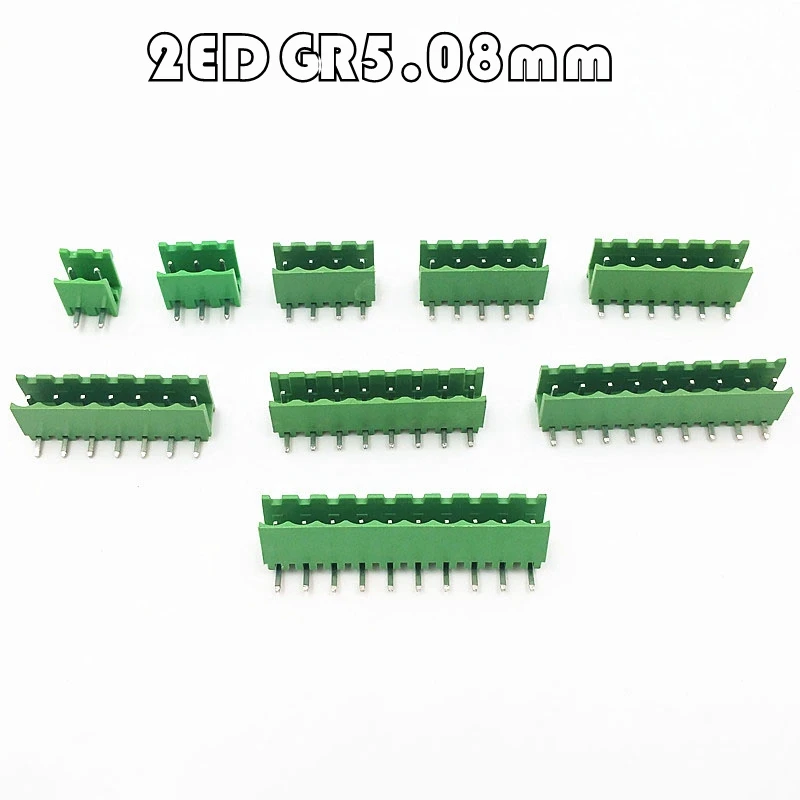 50pcs Curved pin socket KF2EDR5.08 2EDGR5.08mm 2/3/3/5/6/7/8/9/10/12P suitable for KF2EDGK plug