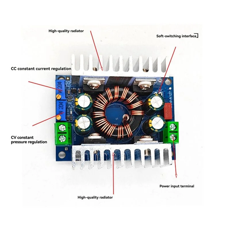 B04C-Boost/Buck Voltage Regulator Module 8A DC 5-30V To 1.25-30V Automatic Step UP/Down Converter Power Charger
