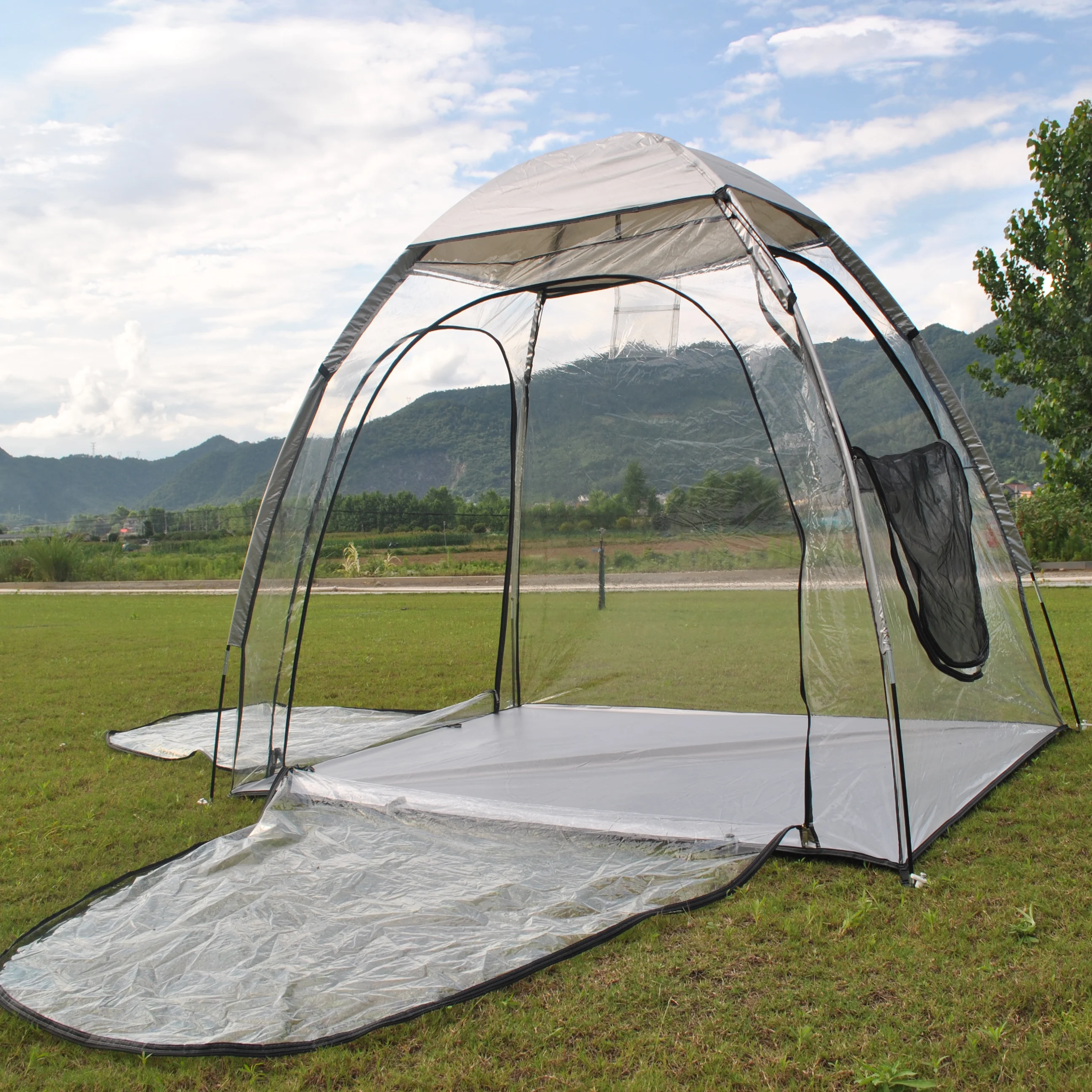 Transparent tent,Clear Sports Tent,Camping Tent,Large Size for 2-3 People,Weatherproof Tent, Soccer Tent for Watching Sports