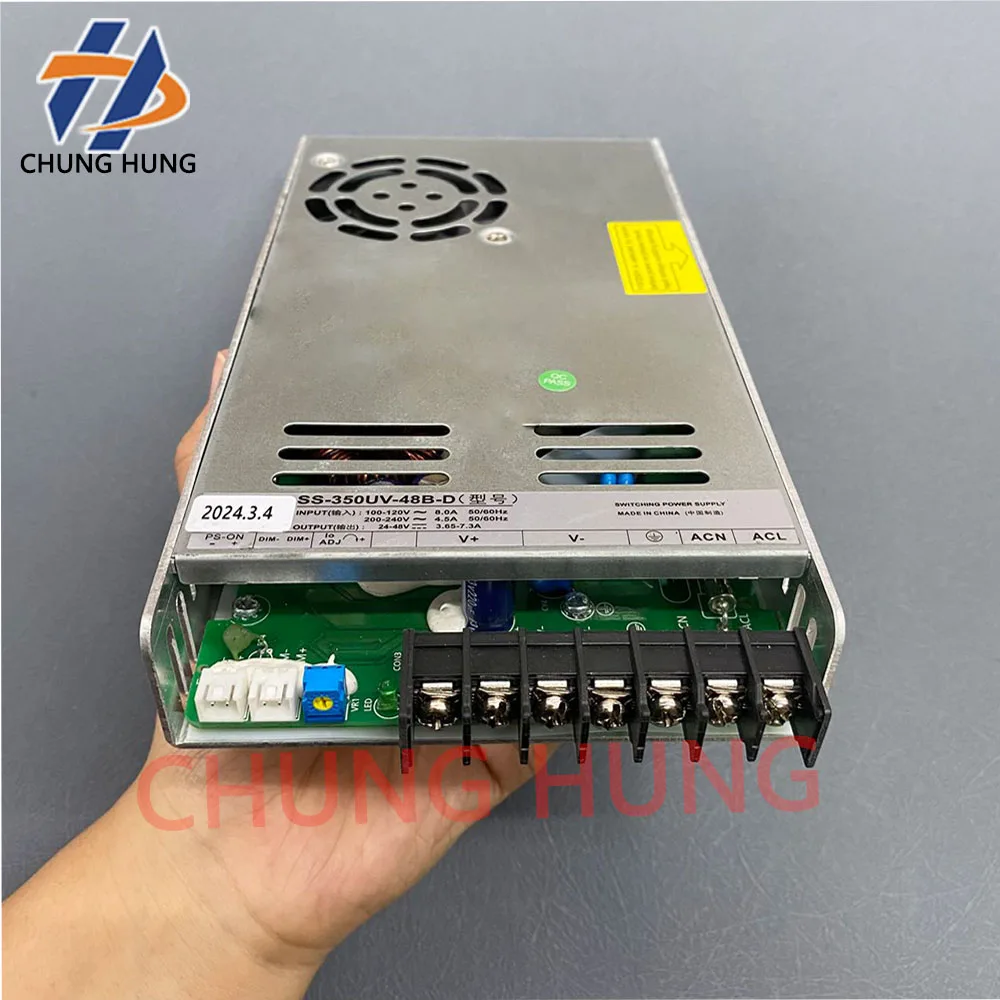 AC 50-60HZ High Efficiency LED Driver DC 24-48V 3.65-7.3A Flatbed Printer  UV Curing Lamp Aluminum Box Power Adapter Supply