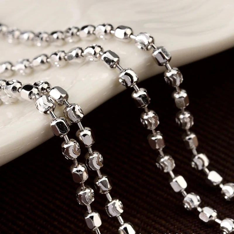 MIQIAO Italy Necklaces Woman Trend 2024 Chains Jewelry Real 2mm 40 45 cm Female New Arrival High Quality Fine Jewelry