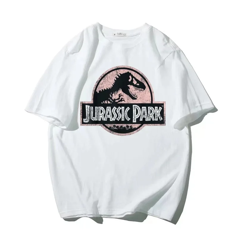 Summer Owersize T-Shirt Jurassic Park Printed 100%  Cotton Men‘s And Women‘s Clothing for Casual T Shirt Fashion Trend T-Shirt