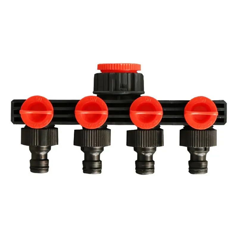 

A67P-4 Way Hose Splitters For Automatic Watering Water Pipe Linker Timer Garden Water Irrigation Tool Faucet Divider