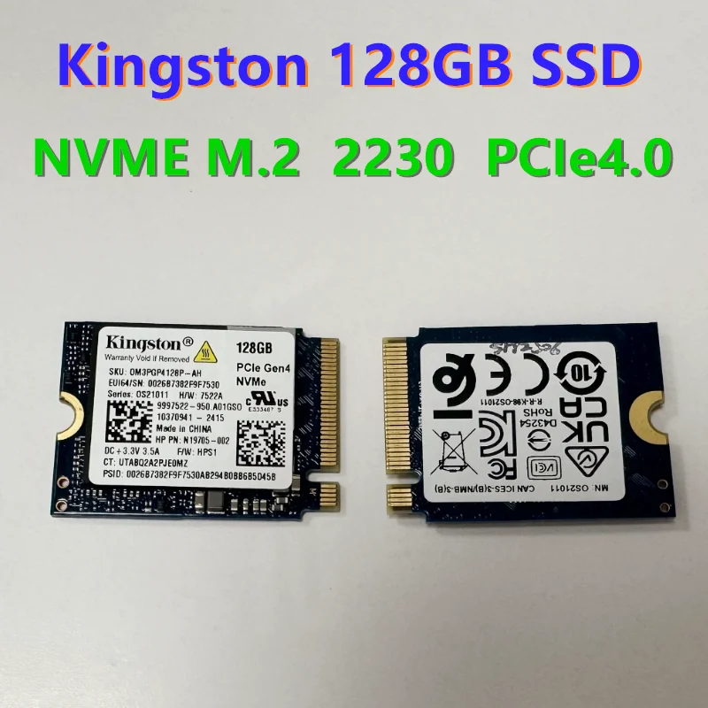 OEM package Kingston SSD 128GB M.2 2230 NVMe PCIe 4.0 built-in solid-state drive