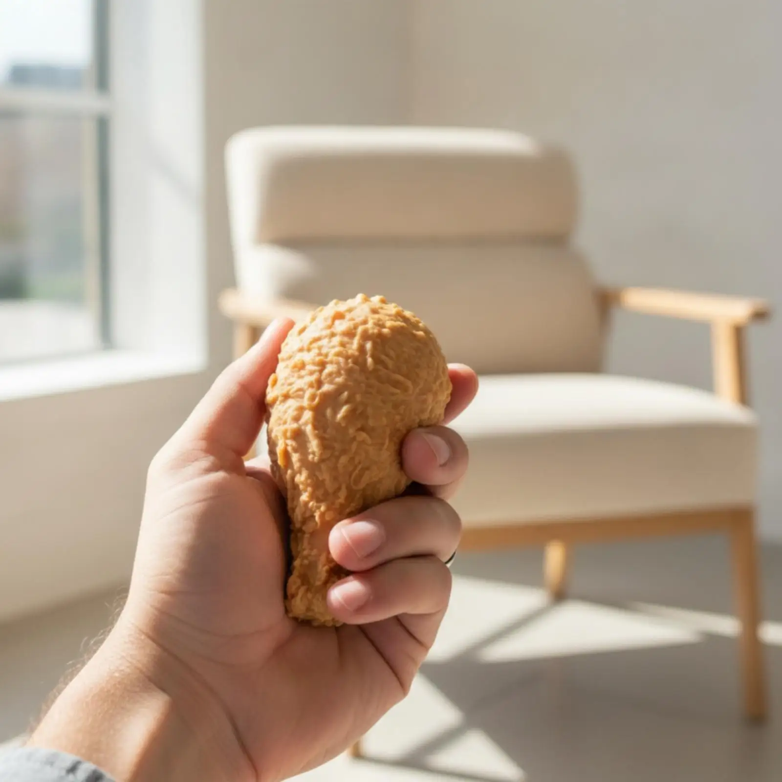 Fried Chicken Realistic Fried Chicken Squeezable Textured for Fidgeters