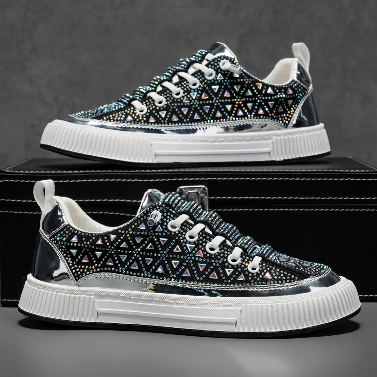 

Chunky Sneakers Mens Original Designer Board Shoes Fashion Casual Leather Fabric Breathable Height Increased Flat Platform Shoes