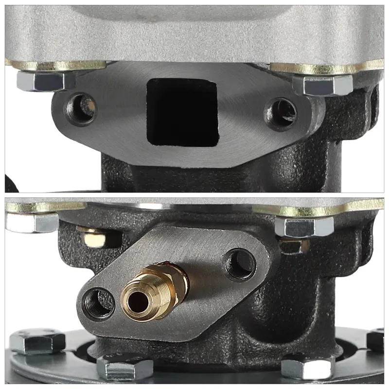 T76 Turbo T4 0.96 A/R Com 0.80 شفة 3 بوصة شاحن توربيني رائع بزيت على شكل حرف V Turbolader