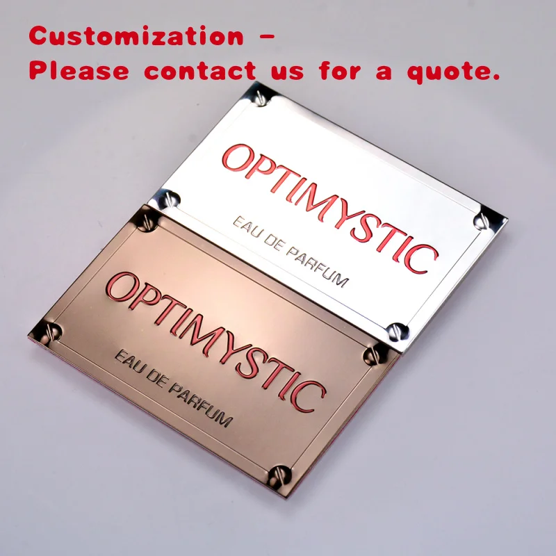 custom.Customized Printing Self Adhesive Embossed Metal Wine Perfume Bottle Labels Stickers