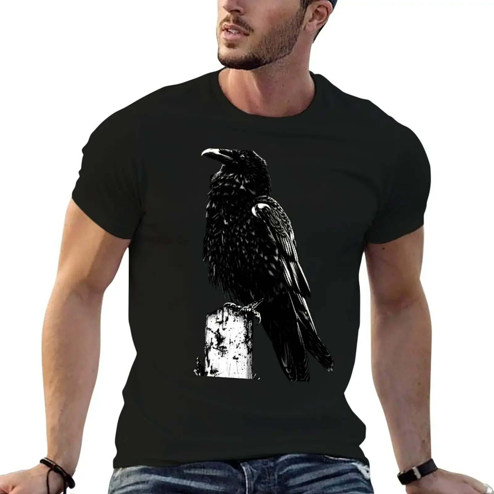 Raven #1 on black T-Shirt basketball graphic tees new edition tops anime clothes Short sleeve tee men