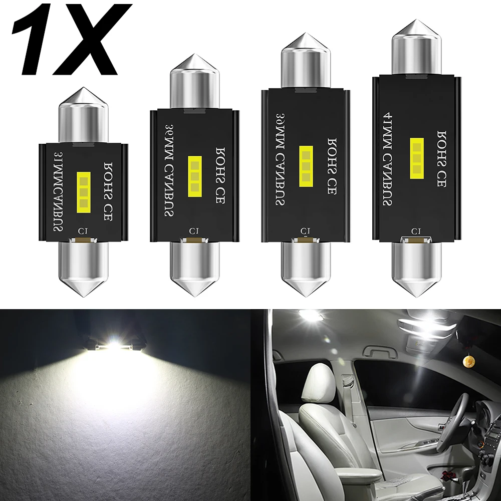 

1x Canbus Ic CSP 1860 C5W LED Car 31mm 36mm 39mm 41mm Festoon Reading Light Auto Interior Dome Vehicle Trunk Door Lamp 6000k